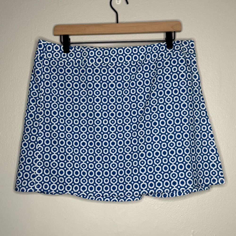 Rip Skirt Hawaii Womens Wrap Skirt Large‎ Blue Geometric Coverup Summer Beach